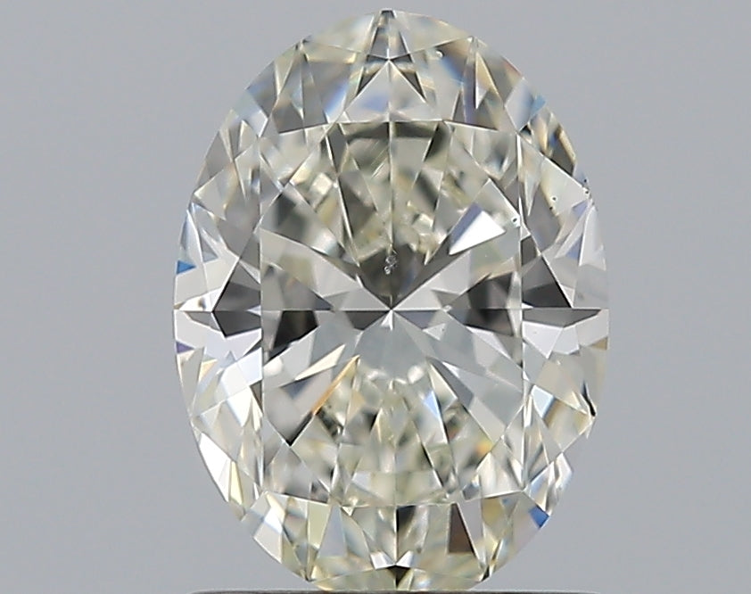 1.21 Carat Oval Natural Diamond with  Cut Diamond in 14KT  view 1
