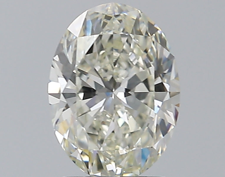 1.8 Carat Oval Natural Diamond with  Cut Diamond in 14KT  view 1
