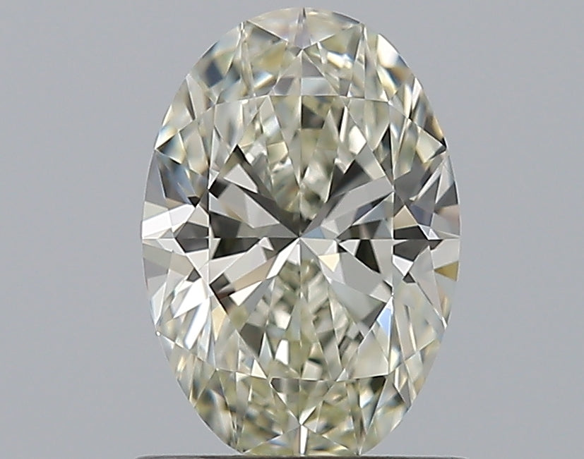 0.96 Carat Oval Natural Diamond with  Cut Diamond in 14KT  view 1
