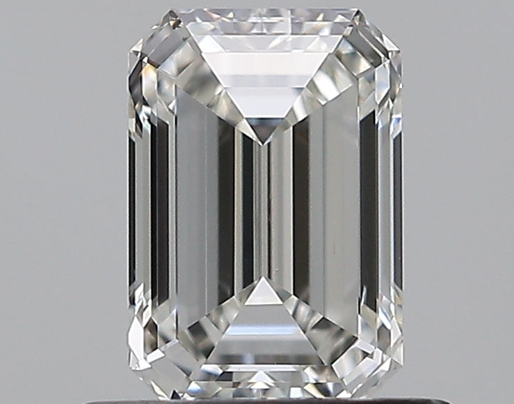 0.7 Carat Emerald Natural Diamond with  Cut Diamond in 14KT  view 1
