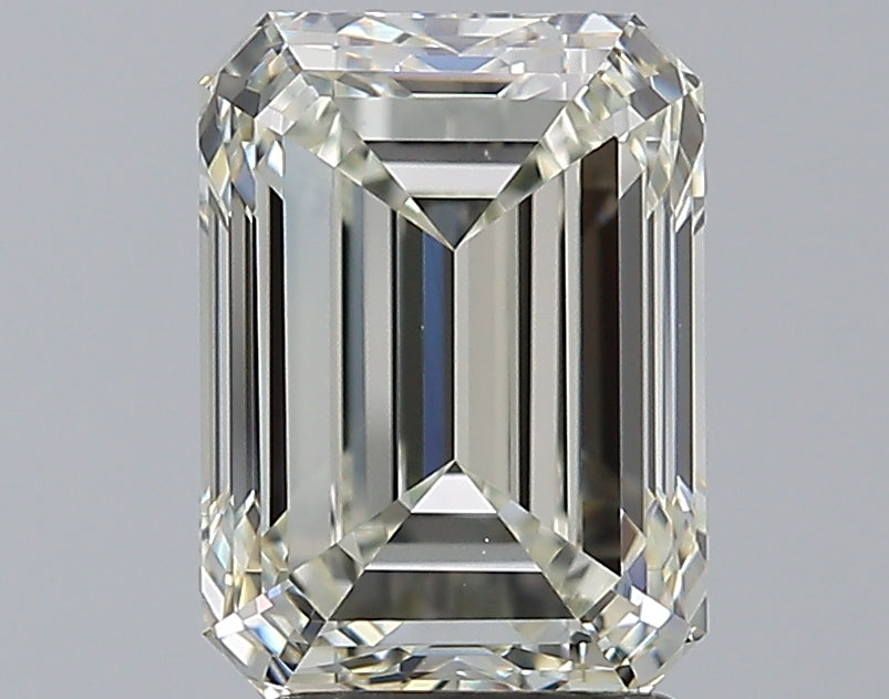 3.0 Carat Emerald Natural Diamond with  Cut Diamond in 14KT  view 1
