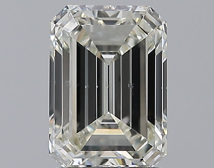 1.61 Carat Emerald Natural Diamond with  Cut Diamond in 14KT  view 1
