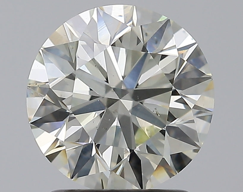 1.57 Carat Round Natural Diamond with  Cut Diamond in 14KT  view 1

