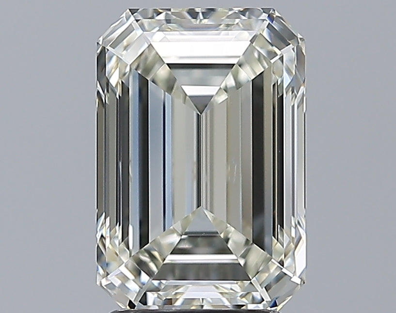 3.01 Carat Emerald Natural Diamond with  Cut Diamond in 14KT  view 1
