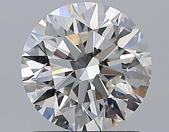 1.29 Carat Round Natural Diamond with  Cut Diamond in 14KT  view 1

