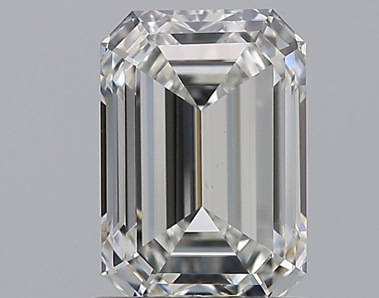 1.3 Carat Emerald Natural Diamond with  Cut Diamond in 14KT  view 1
