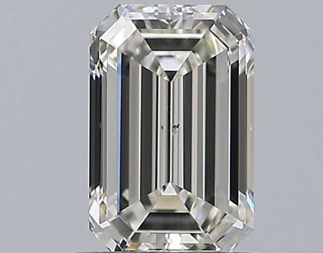 1.0 Carat Emerald Natural Diamond with  Cut Diamond in 14KT  view 1
