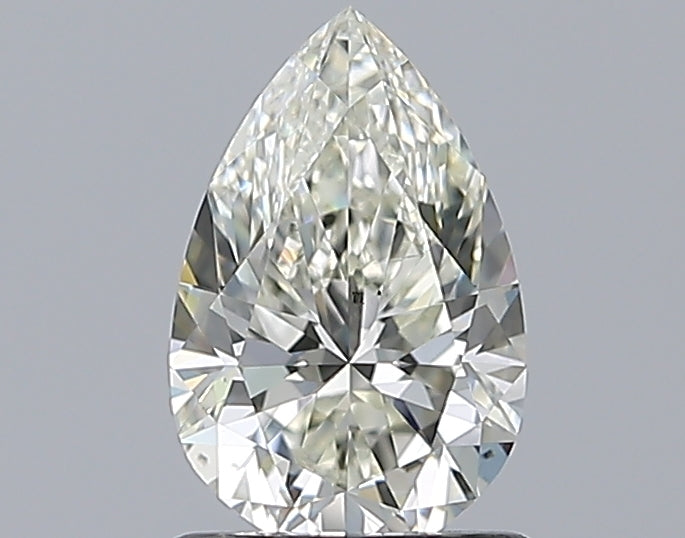 1.01 Carat Pear Natural Diamond with  Cut Diamond in 14KT  view 1
