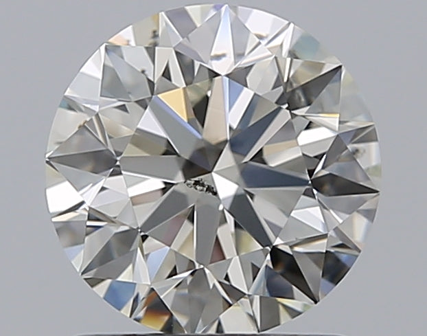 1.27 Carat Round Natural Diamond with  Cut Diamond in 14KT  view 1
