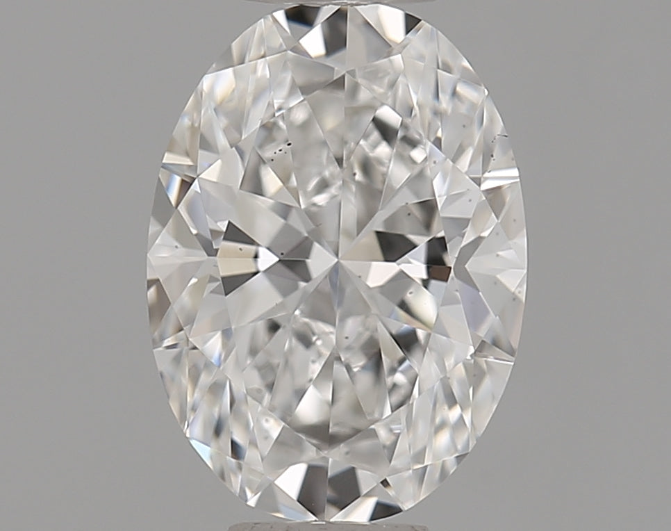 1.0 Carat Oval Natural Diamond with  Cut Diamond in 14KT  view 1

