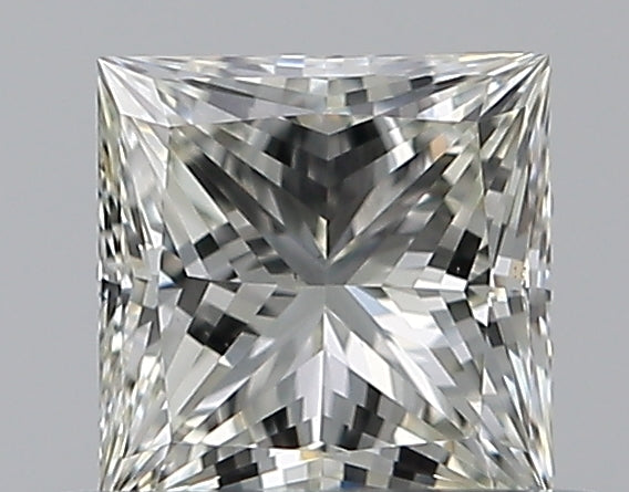 0.42 Carat Princess Natural Diamond with  Cut Diamond in 14KT  view 1
