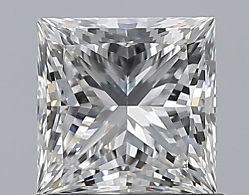 1.02 Carat Princess Natural Diamond with  Cut Diamond in 14KT  view 1
