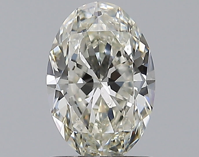 0.96 Carat Oval Natural Diamond with  Cut Diamond in 14KT  view 1
