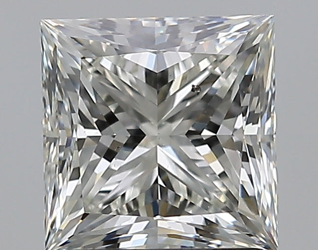 1.7 Carat Princess Natural Diamond with  Cut Diamond in 14KT  view 1
