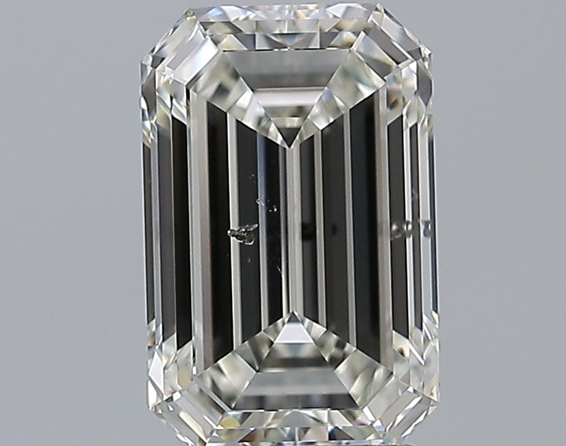 2.67 Carat Emerald Natural Diamond with  Cut Diamond in 14KT  view 1
