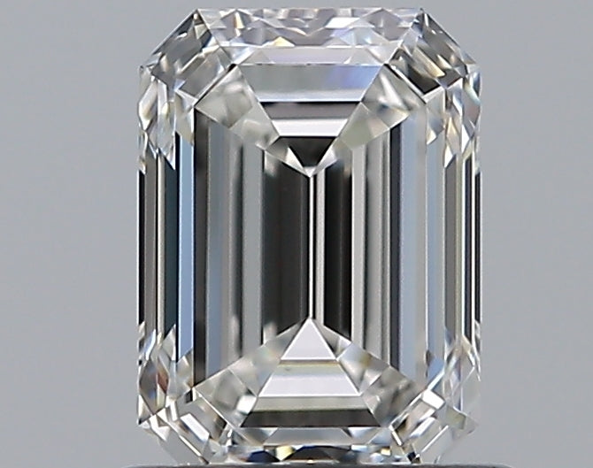 0.86 Carat Emerald Natural Diamond with  Cut Diamond in 14KT  view 1
