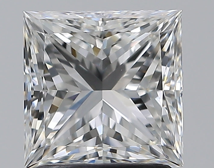 1.71 Carat Princess Natural Diamond with  Cut Diamond in 14KT  view 1
