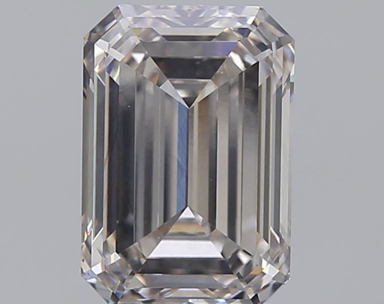 2.51 Carat Emerald Natural Diamond with  Cut Diamond in 14KT  view 1
