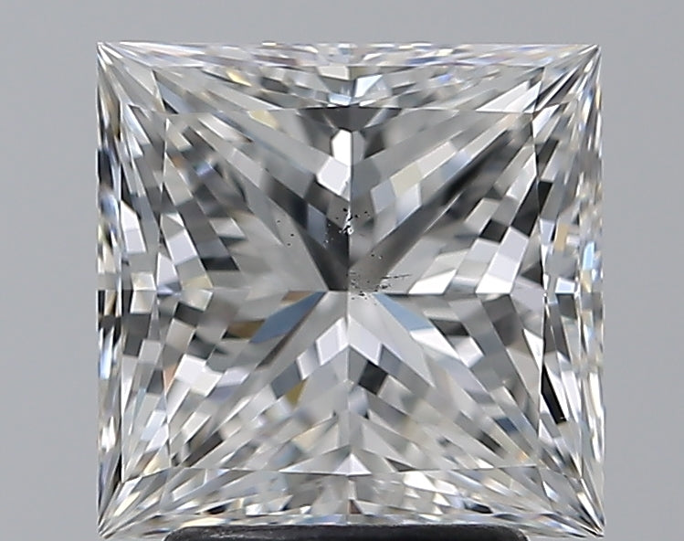 3.01 Carat Princess Natural Diamond with  Cut Diamond in 14KT  view 1
