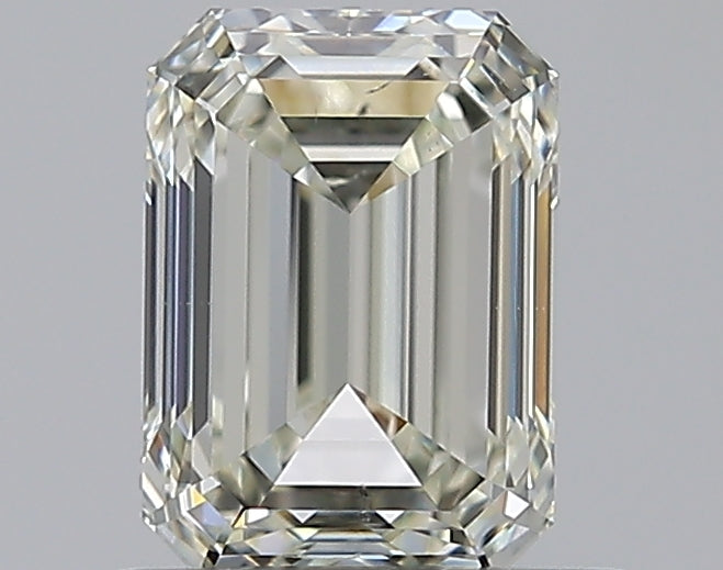 0.8 Carat Emerald Natural Diamond with  Cut Diamond in 14KT  view 1
