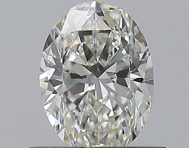 0.5 Carat Oval Natural Diamond with  Cut Diamond in 14KT  view 1

