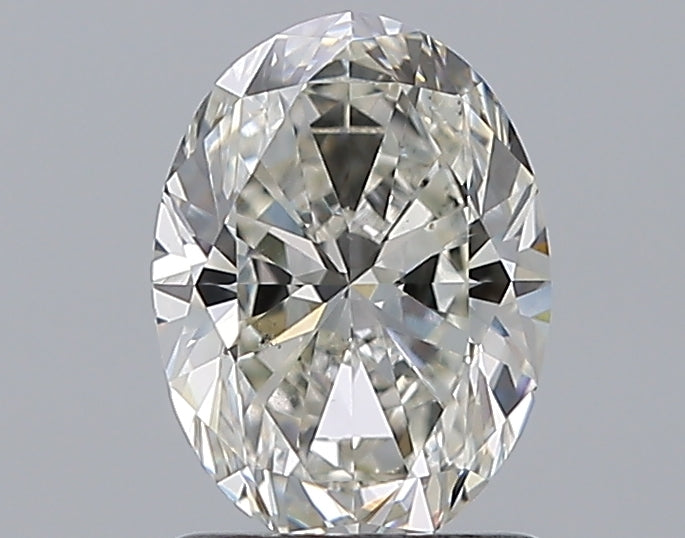 1.32 Carat Oval Natural Diamond with  Cut Diamond in 14KT  view 1

