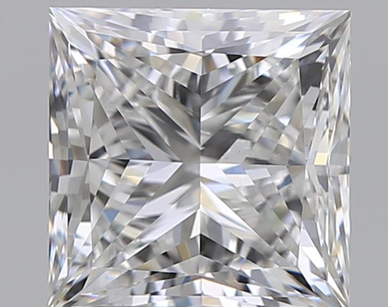 1.5 Carat Princess Natural Diamond with  Cut Diamond in 14KT  view 1
