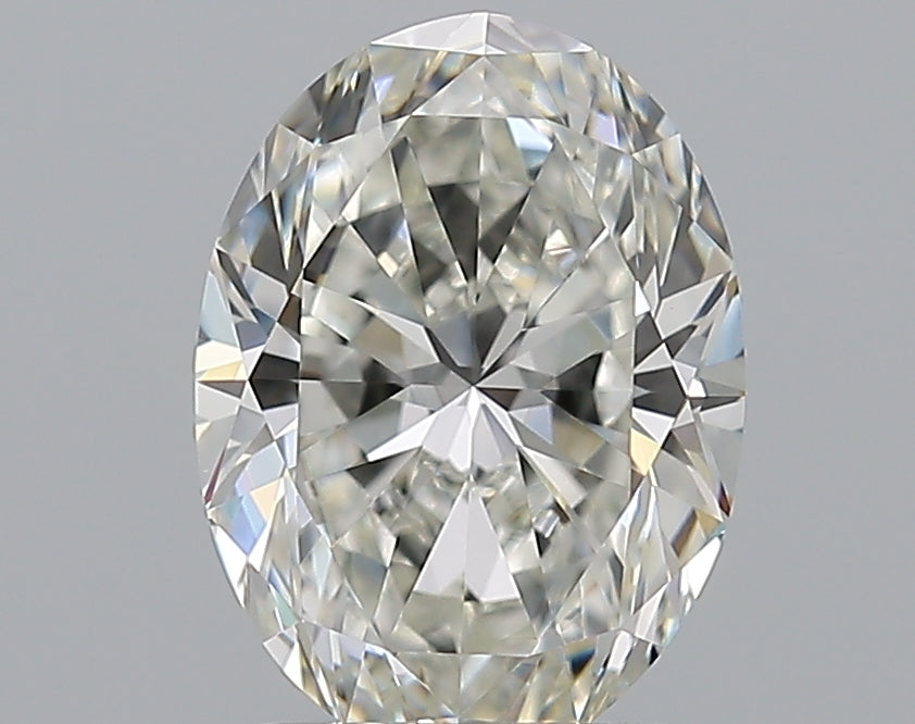 1.71 Carat Oval Natural Diamond with  Cut Diamond in 14KT  view 1
