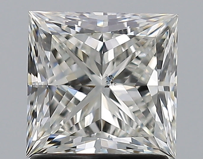 1.5 Carat Princess Natural Diamond with  Cut Diamond in 14KT  view 1
