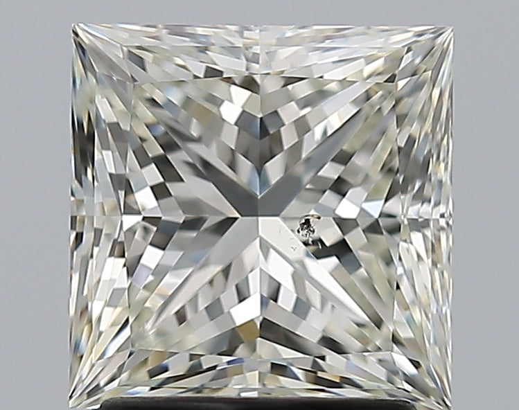 2.0 Carat Princess Natural Diamond with  Cut Diamond in 14KT  view 1
