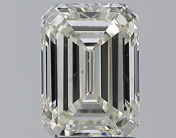 2.0 Carat Emerald Natural Diamond with  Cut Diamond in 14KT  view 1
