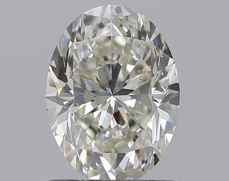 0.97 Carat Oval Natural Diamond with  Cut Diamond in 14KT  view 1
