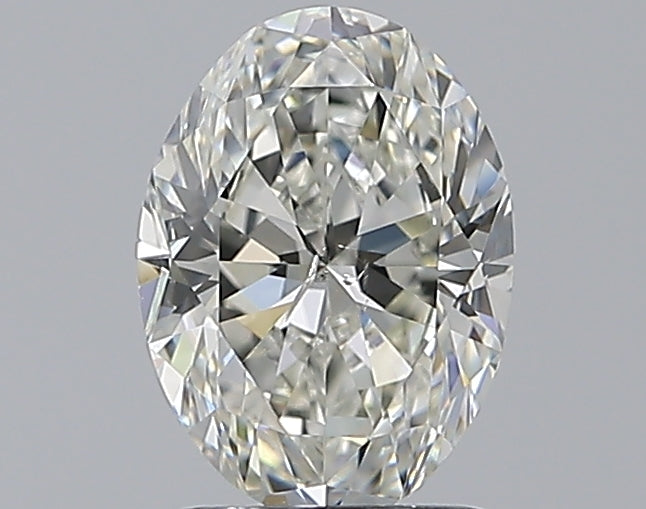 1.5 Carat Oval Natural Diamond with  Cut Diamond in 14KT  view 1
