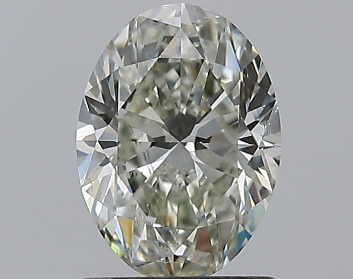 1.3 Carat Oval Natural Diamond with  Cut Diamond in 14KT  view 1
