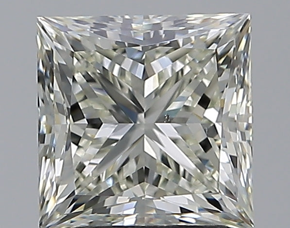 2.5 Carat Princess Natural Diamond with  Cut Diamond in 14KT  view 1
