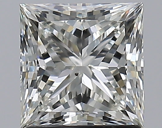 1.51 Carat Princess Natural Diamond with  Cut Diamond in 14KT  view 1
