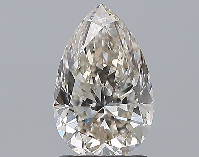 1.5 Carat Pear Natural Diamond with  Cut Diamond in 14KT  view 1

