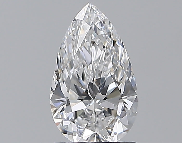 1.1 Carat Pear Natural Diamond with  Cut Diamond in 14KT  view 1
