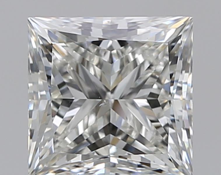 1.7 Carat Princess Natural Diamond with  Cut Diamond in 14KT  view 1

