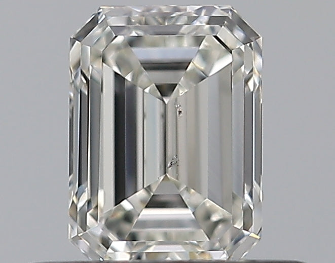 0.41 Carat Emerald Natural Diamond with  Cut Diamond in 14KT  view 1
