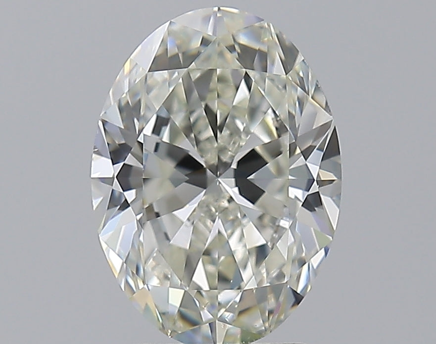2.52 Carat Oval Natural Diamond with  Cut Diamond in 14KT  view 1
