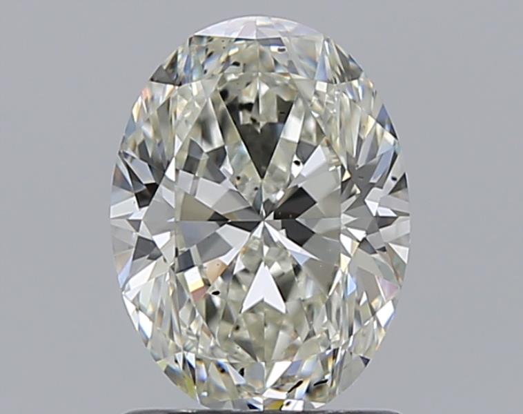 1.2 Carat Oval Natural Diamond with  Cut Diamond in 14KT  view 1
