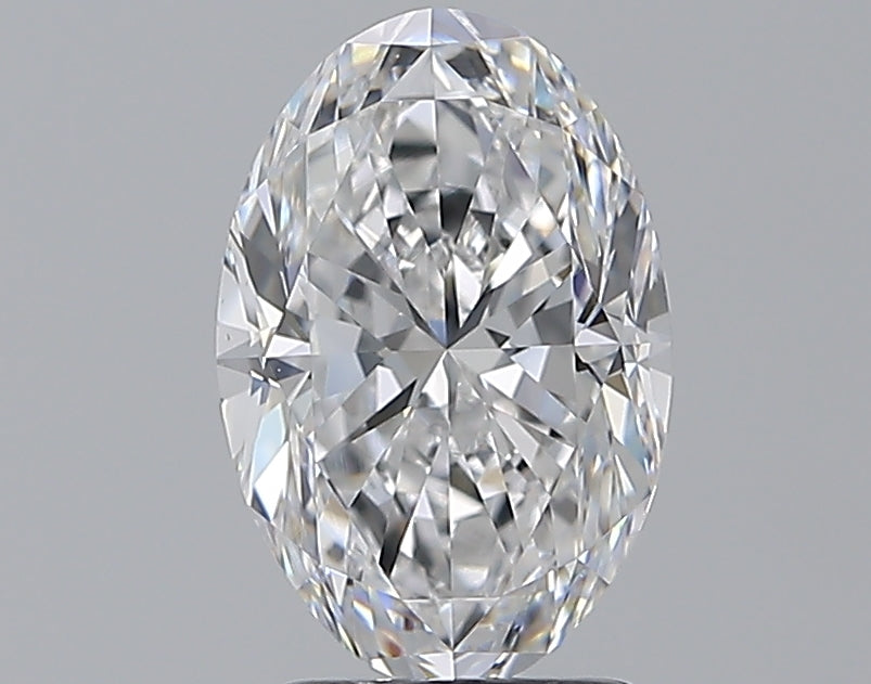 2.5 Carat Oval Natural Diamond with  Cut Diamond in 14KT  view 1
