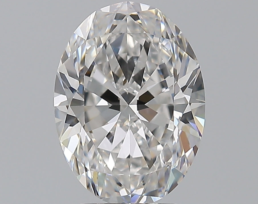 3.01 Carat Oval Natural Diamond with  Cut Diamond in 14KT  view 1
