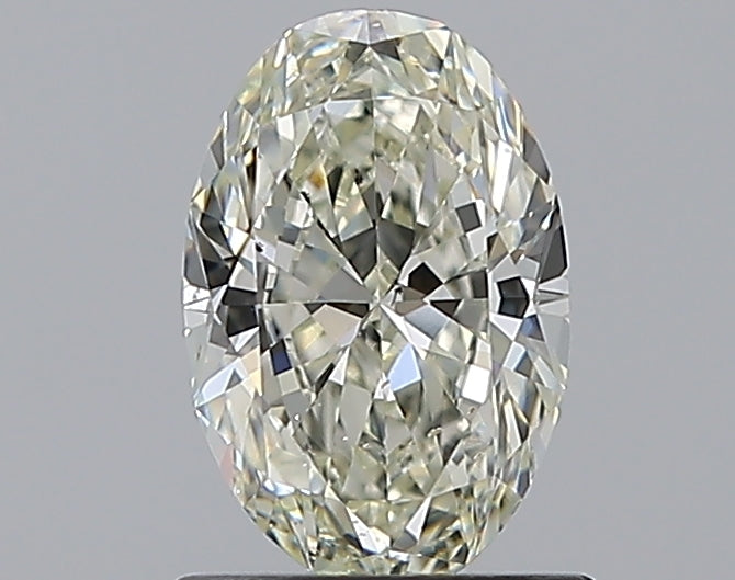 1.0 Carat Oval Natural Diamond with  Cut Diamond in 14KT  view 1
