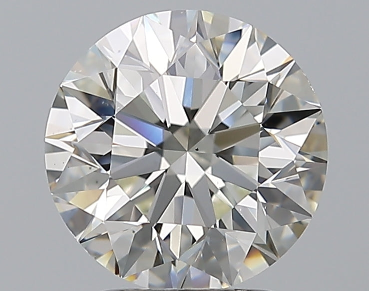 2.5 Carat Round Natural Diamond with  Cut Diamond in 14KT  view 1
