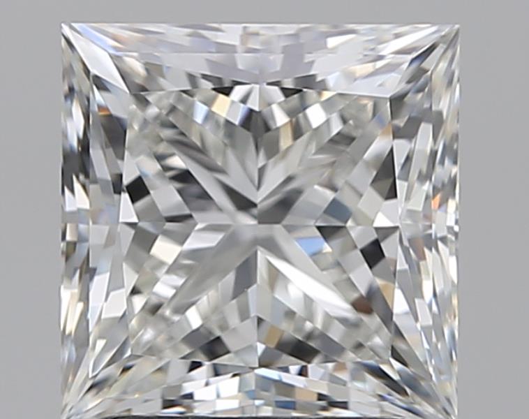 1.87 Carat Princess Natural Diamond with  Cut Diamond in 14KT  view 1
