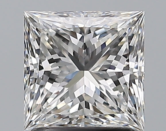 1.51 Carat Princess Natural Diamond with  Cut Diamond in 14KT  view 1
