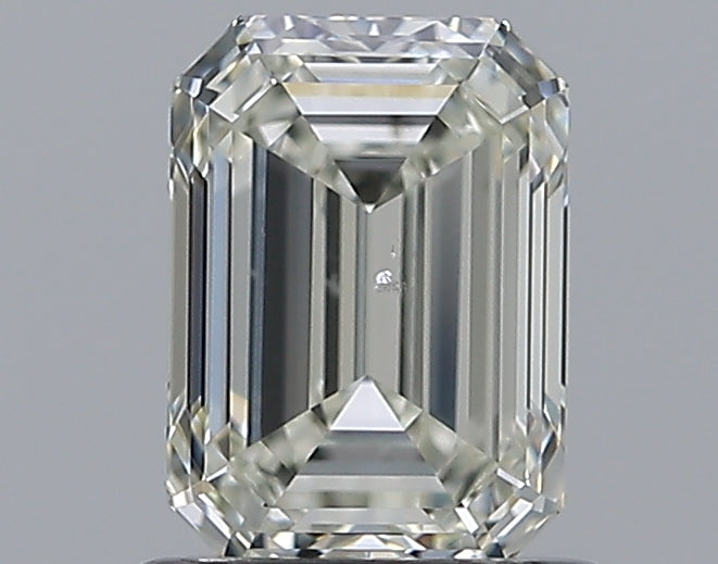 1.01 Carat Emerald Natural Diamond with  Cut Diamond in 14KT  view 1
