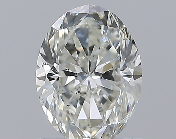 1.0 Carat Oval Natural Diamond with  Cut Diamond in 14KT  view 1
